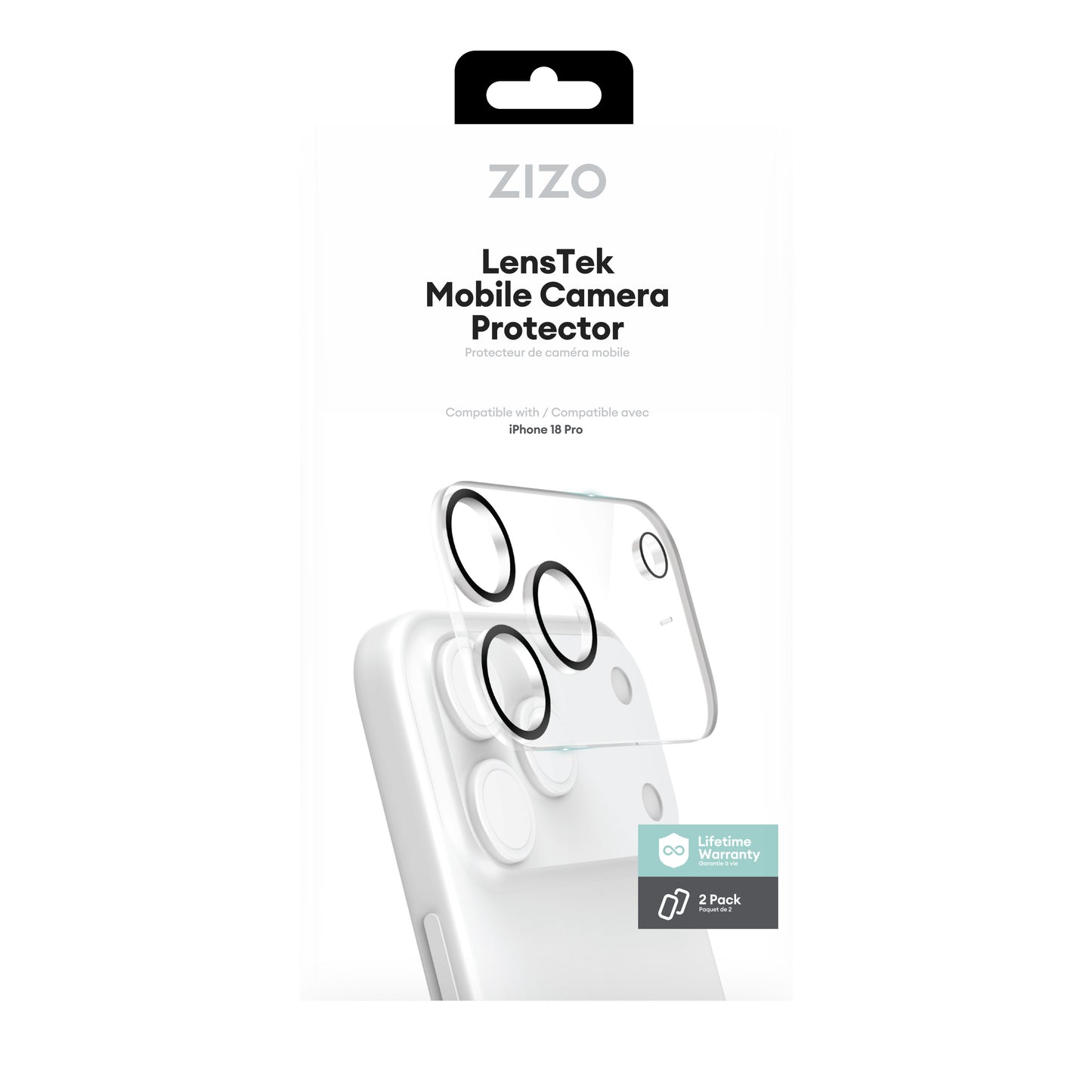 ZIZO LensTek iPhone 18 Pro Camera Lens Protector