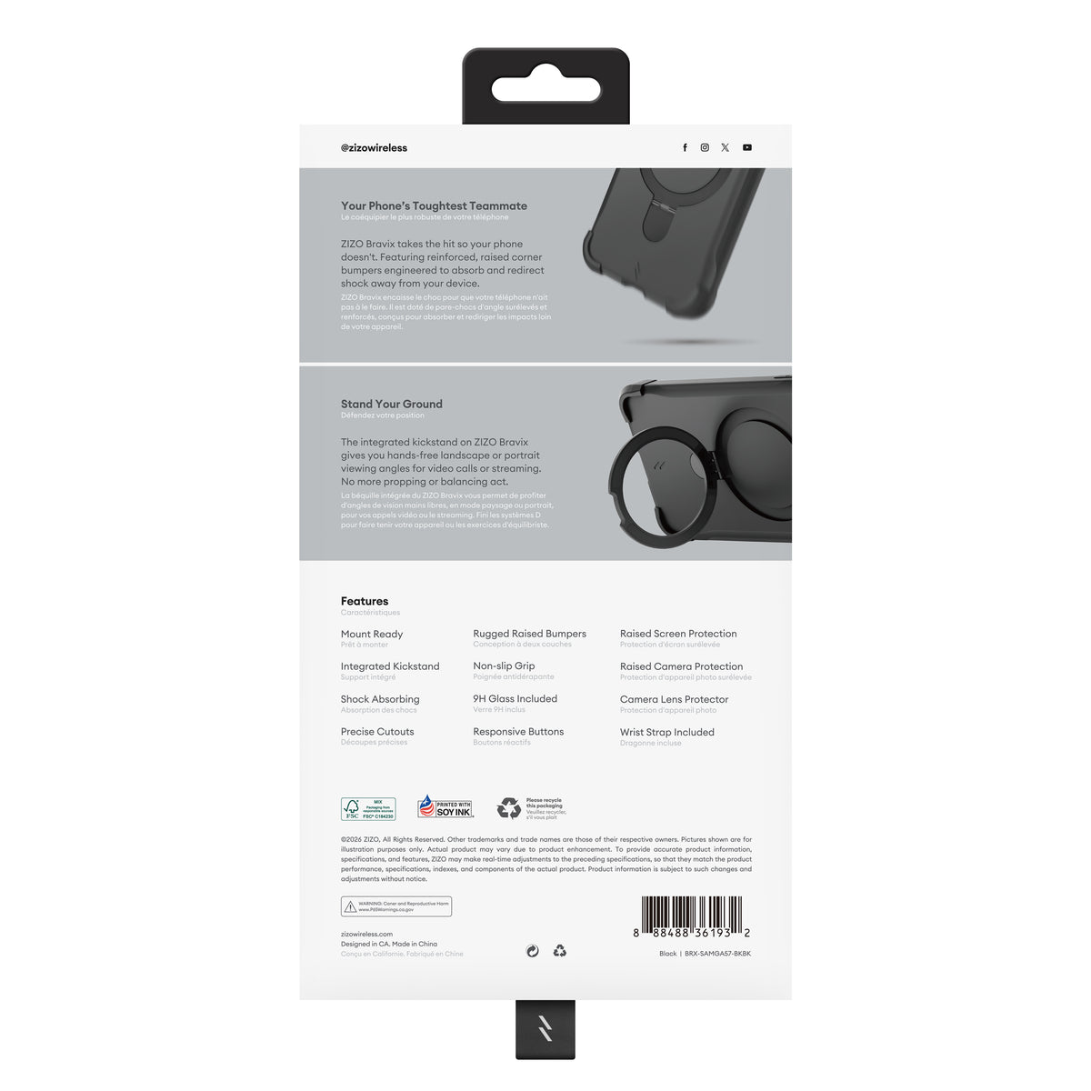 ZIZO Bravix Bundle Galaxy A57 5G 4-in-1 MagSafe Case Bundle