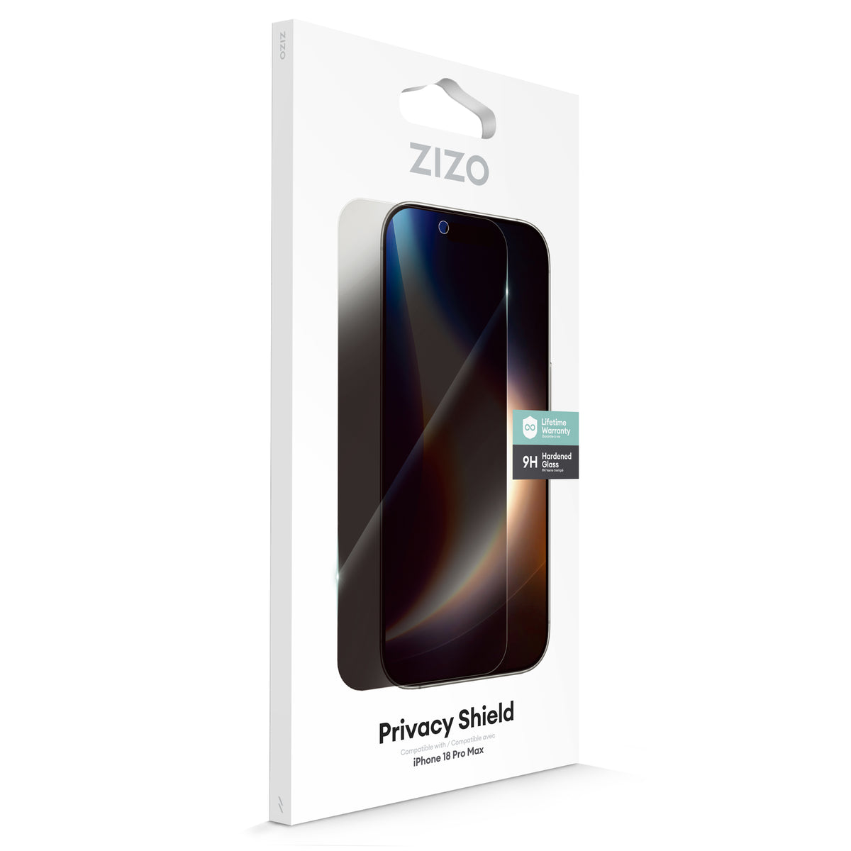 ZIZO Privacy Lightning Shield iPhone 18 Pro Max Privacy Tempered Glass Screen Protector