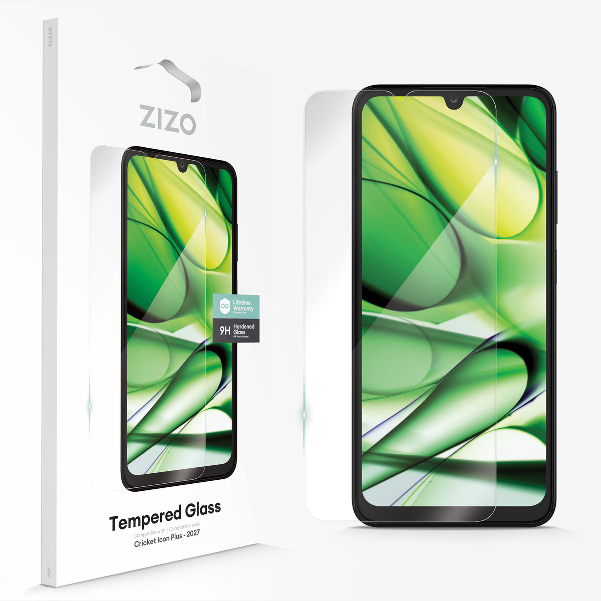 ZIZO TEMPERED GLASS Screen Protector for Cricket Icon Plus 2027