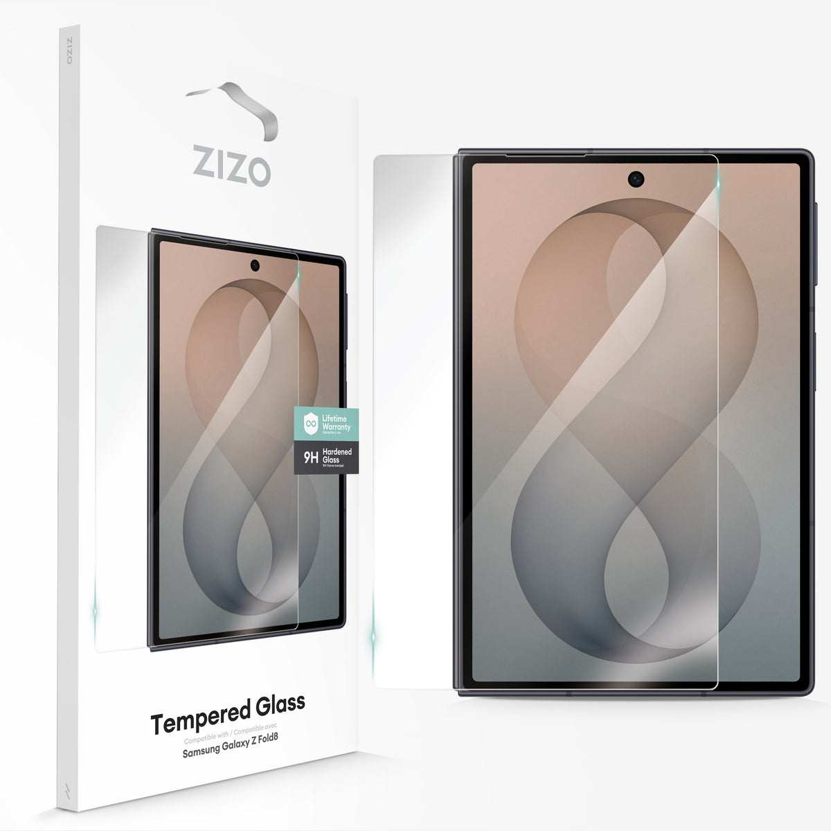 ZIZO Lightning Shield Galaxy Z Fold8 Tempered Glass Screen Protector